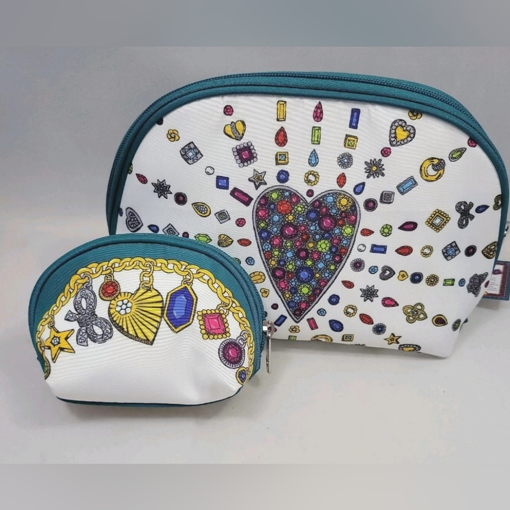 Brighton Charmed LOVE Cosmetic Bags Set Of 2 Two Sizes BNWT SAEALED in Bag